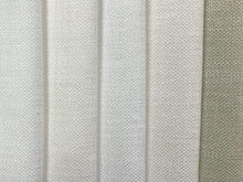 Load image into Gallery viewer, Mid Century Modern MCM Faux Linen Glazed Textured Optic White Snow Ivory White Natural Cream Dove Neutral Beige Upholstery Drapery Fabric RMC-SMII