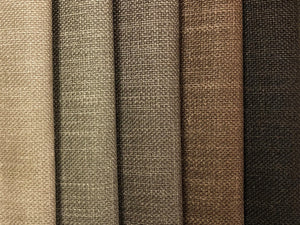 Mid Century Modern MCM Faux Linen Glazed Textured Latte Beige Neutral Toast Taupe Cafe Brown Chocolate Upholstery Drapery Fabric RMC-SMII