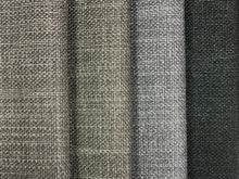 Load image into Gallery viewer, Mid Century Modern MCM Faux Linen Glazed Textured Gray Grey Pewter Boulder Charcoal Upholstery Drapery Fabric RMC-SMII
