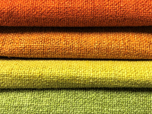 Water & Stain Resistant Heavy Duty Burnt Orange Yellow Green Mid Century Modern Heathered Tweed Upholstery Drapery Fabric FB-ATX