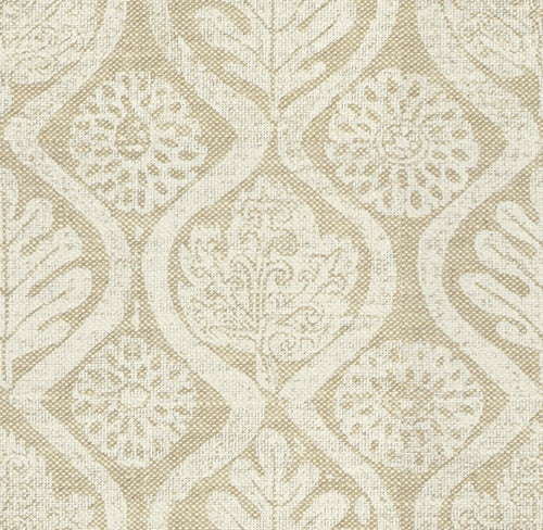 Lee Jofa Oakleaves Fabric / White/Oat