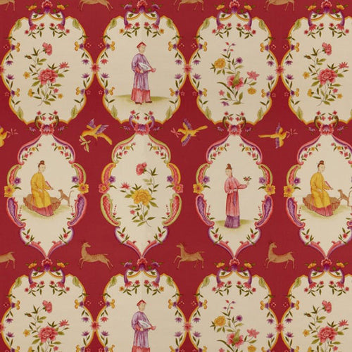 Brunschwig & Fils Geisha Fabric / Lacquer Red/Purple