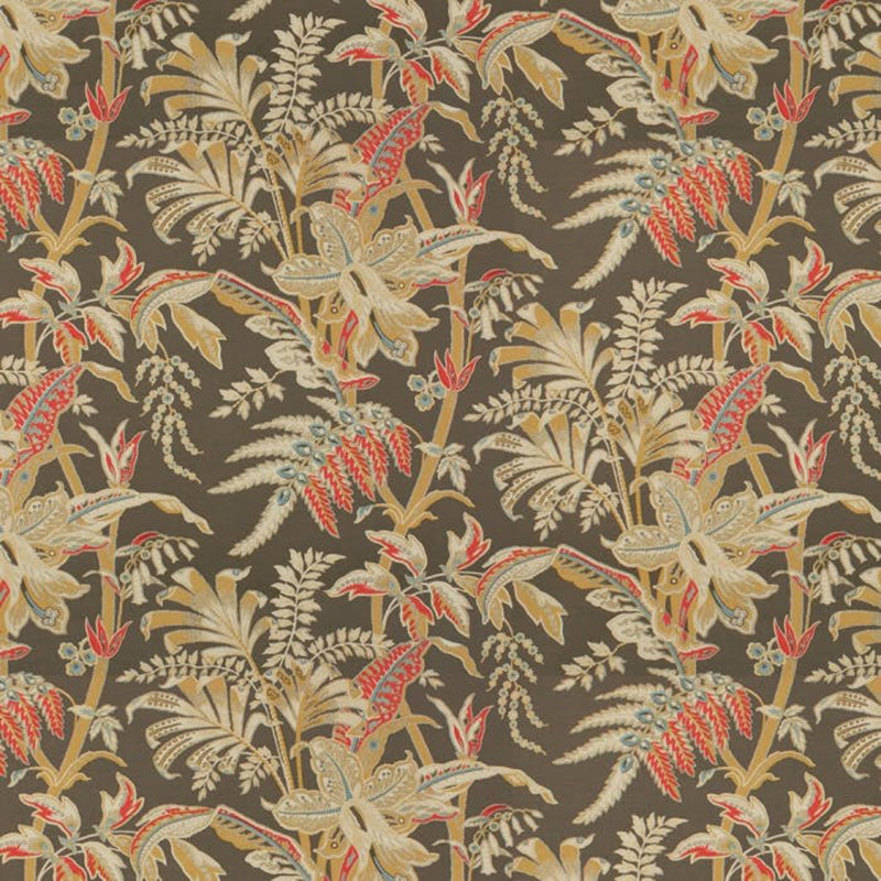 Brunschwig & Fils Seychelles Cotton Print Fabric / Taupe