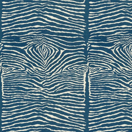 Brunschwig & Fils Le Zebre Fabric / Indigo
