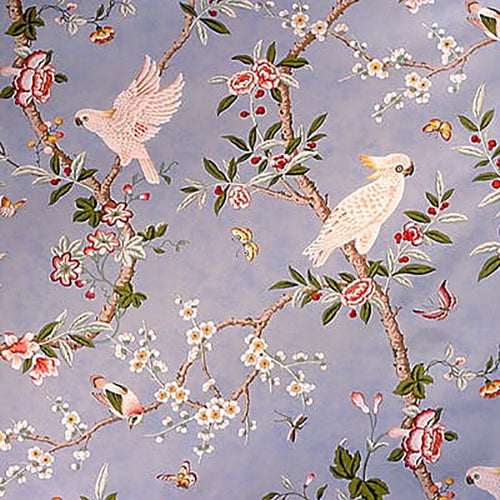 Brunschwig & Fils Kanchou Cotton Print Fabric / Wave