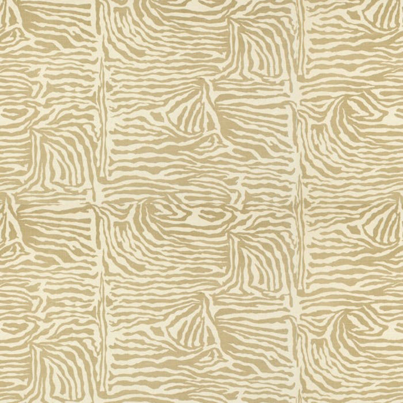 Brunschwig & Fils Ashanti Linen And Cotton Print Fabric / Tan