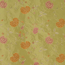 Load image into Gallery viewer, Embroidered Silk Floral Drapery Fabric / Summer / U222