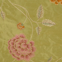 Load image into Gallery viewer, Embroidered Silk Floral Drapery Fabric / Summer / U222