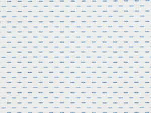 Cotton Ivory Aqua Denim Blue Geometric Abstract Drapery Fabric