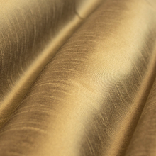 Load image into Gallery viewer, Faux Silk Champagne Beige Dark Beige Mustard Gold Drapery Fabric