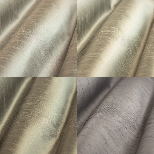 Faux Silk Sterling Gray Gray Stone Greige Gray Drapery Fabric