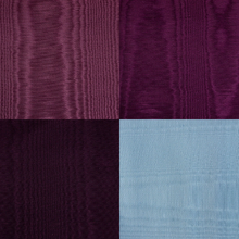 Load image into Gallery viewer, Deep Mauve Sugar Plum Aubergine Sky Blue Cotton Acetate Drapery Fabric