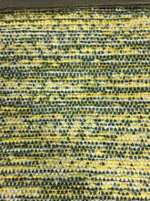Load image into Gallery viewer, Heavy Duty Forest Green Tweed Chartreuse Teal Green Upholstery Fabric