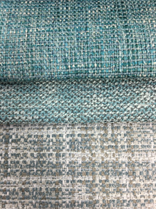 Heavy Duty Teal Tweed Aqua Chenille Off White Tweed Upholstery Fabric