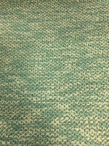 Heavy Duty Teal Tweed Aqua Chenille Off White Tweed Upholstery Fabric