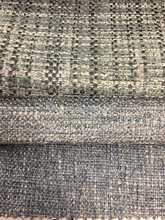Load image into Gallery viewer, Heavy Duty Grey Blue Tweed Teal Steel Blue Tweed Upholstery Fabric