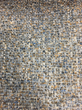 Load image into Gallery viewer, Heavy Duty Navy Brown Tweed Blue Tweed Denim Velvet Upholstery Fabric