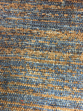 Load image into Gallery viewer, Heavy Duty Navy Blue Caramel Blue Rusty Orange Tweed Upholstery Fabric