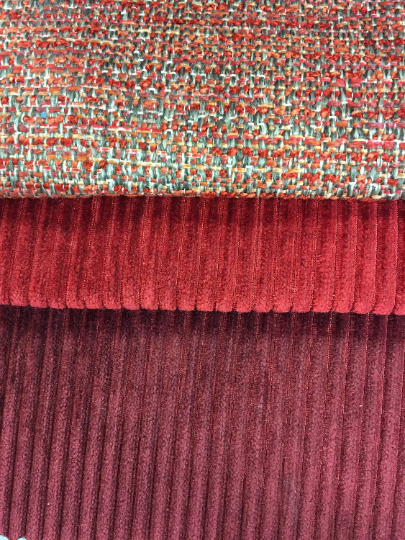 Peachtree Fabrics Burgundy Solid Color Velvet Upholstery Fabric by Decorative Fabrics Direct