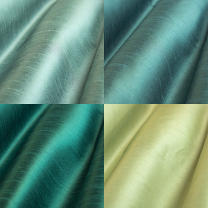 Faux Silk Aqua Blue Aquamarine Teal Sage Green Drapery Fabric