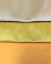 Load image into Gallery viewer, Nougat Yellow Gold Orange Velvet Upholstery Drapery Fabric / RM Villa