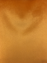 Load image into Gallery viewer, Honey Mustard Burnt Orange Copper Brown Velvet Upholstery Drapery Fabric / RM Villa