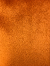 Load image into Gallery viewer, Honey Mustard Burnt Orange Copper Brown Velvet Upholstery Drapery Fabric / RM Villa