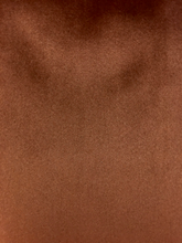 Load image into Gallery viewer, Honey Mustard Burnt Orange Copper Brown Velvet Upholstery Drapery Fabric / RM Villa