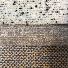 Load image into Gallery viewer, Crypton Water Stain Resistant MCM Mid Century Modern Iced White Stone Gray Dark Gray Tweed Upholstery Fabric