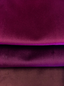 Plum Red Burgundy Maroon Velvet Upholstery Drapery Fabric / RM Villa