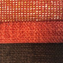 Load image into Gallery viewer, Crypton Water Stain Resistant MCM Mid Century Modern Red-Orange Rose Dark Brown Tweed Upholstery Fabric