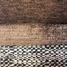 Load image into Gallery viewer, Crypton Water Stain Resistant MCM Mid Century Modern Brown Light Brown Black &amp; White Tweed Upholstery Fabric
