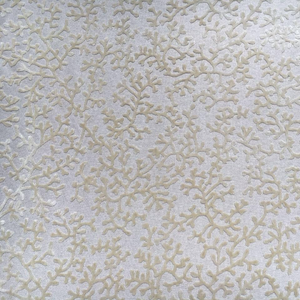 Nautical Coral Beige Olive Beige Lime Green Cut Velvet Upholstery Fabric