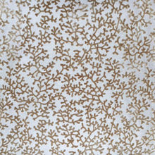 Load image into Gallery viewer, Nautical Coral Beige Olive Beige Lime Green Cut Velvet Upholstery Fabric