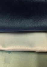 Load image into Gallery viewer, Spa Blue Aqua Blue Antique Blue Velvet Upholstery Drapery Fabric / RM Villa