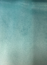 Load image into Gallery viewer, Spa Blue Aqua Blue Antique Blue Velvet Upholstery Drapery Fabric / RM Villa