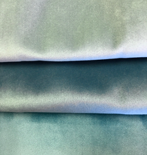 Load image into Gallery viewer, French Blue Mist Blue Pacific Blue Velvet Upholstery Drapery Fabric / RM Villa