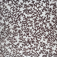 Load image into Gallery viewer, Nautical Coral Beige Charcoal Brown Cut Velvet Upholstery Fabric