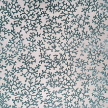 Load image into Gallery viewer, Nautical Coral Teal Rusty Red Navy Cut Velvet Upholstery Fabric