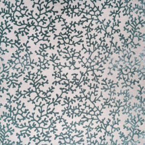Nautical Coral Teal Rusty Red Navy Cut Velvet Upholstery Fabric