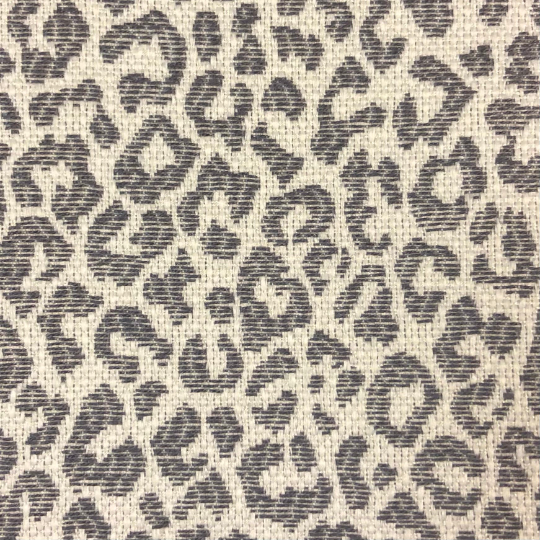 Heavy Duty Woven online Faux Linen Cream Charcoal Gray Animal Pattern Cheetah Jaguar Print Upholstery Drapery Fabric CB700-279