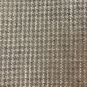 Small Scale Geometric Platinum Grey Chenille Upholstery Fabric