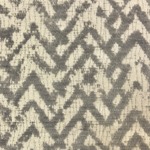 Load image into Gallery viewer, Ivory Grey Abstract Geometric Chenille Upholstery Fabric