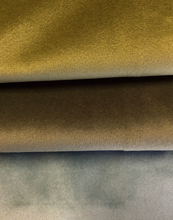 Load image into Gallery viewer, Army Green Dark Sage Antique Aqua Velvet Upholstery Drapery Fabric / RM Villa