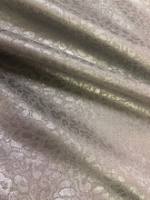 Load image into Gallery viewer, Linen Viscose Poly Silver Grey Metallic Animal Pattern Cheetah Upholstery Drapery Fabric