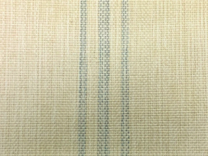 Heavy Duty Beige Blue Nautical Stripe Upholstery Fabric