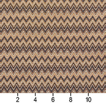 Load image into Gallery viewer, Essentials Сhevron Upholstery Fabric Brown Beige Cream / Chateau Flame