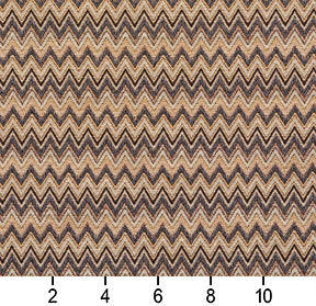 Essentials Сhevron Upholstery Fabric Brown Beige Cream / Chateau Flame