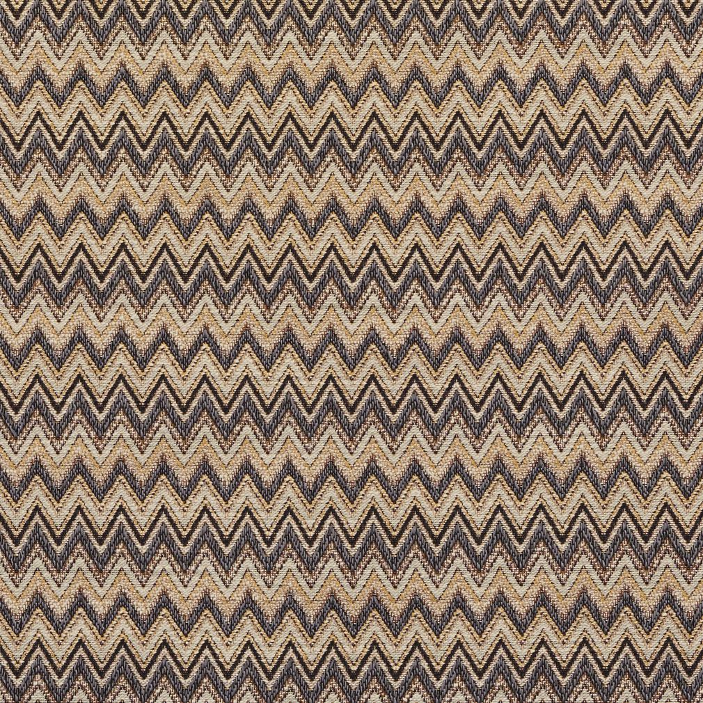 Essentials Сhevron Upholstery Fabric Brown Beige Cream / Chateau Flame