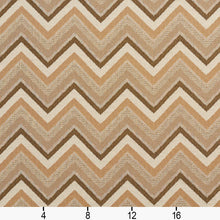 Load image into Gallery viewer, Essentials Outdoor Upholstery Drapery Сhevron Fabric / Brown Beige White